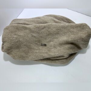 Cozy Calvin Klein Heathered Almond Neutral Infinity Scarf
